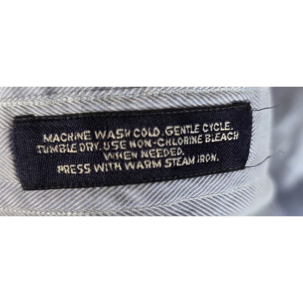 Daniel Cremieux Men's 17 - 33 Blue‎ Shirt with Pinstripes - Thumbnail 3