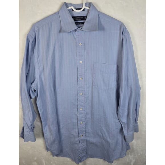 Daniel Cremieux Men's 17 - 33 Blue‎ Shirt with Pinstripes - Thumbnail 10