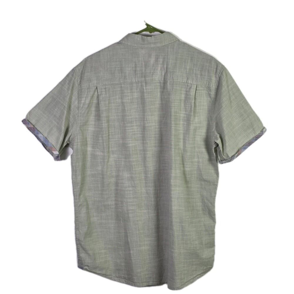 Weatherproof Men's XL Olive Green Short Sleeve Button Down Shirt - Thumbnail 7