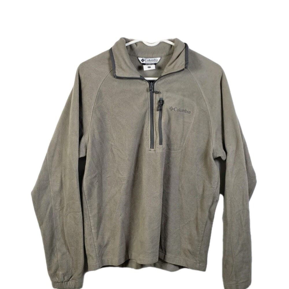 Columbia Fleece Men's Large Gray‎ 1/2 Zip Pullover - Thumbnail 9