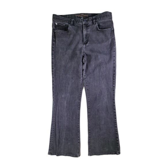 Lauren Ralph Lauren Women's Sz‎ 12 Classic Bootcut Black Denim Jeans - Thumbnail 10