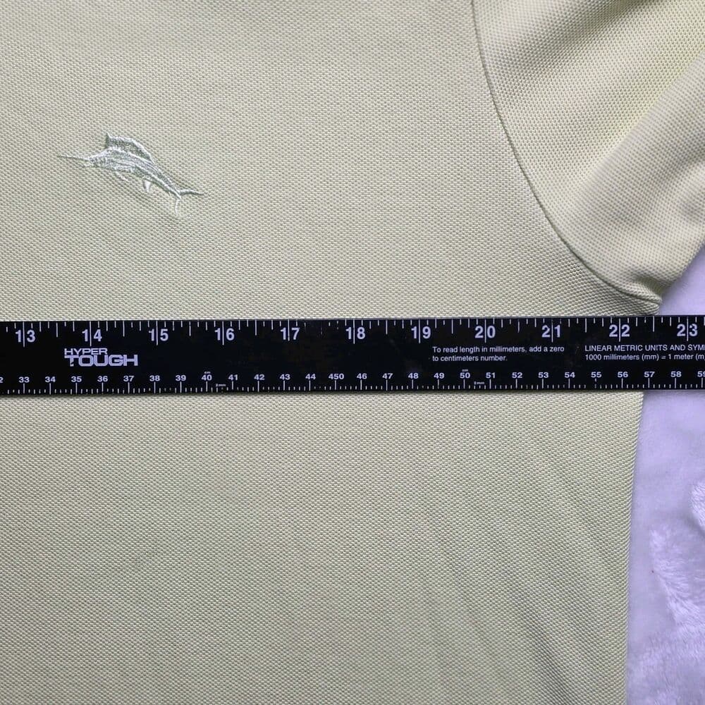 Tommy Bahama Men's Large Lime Green Short Sleeve Polo Golf Shirt - Thumbnail 5