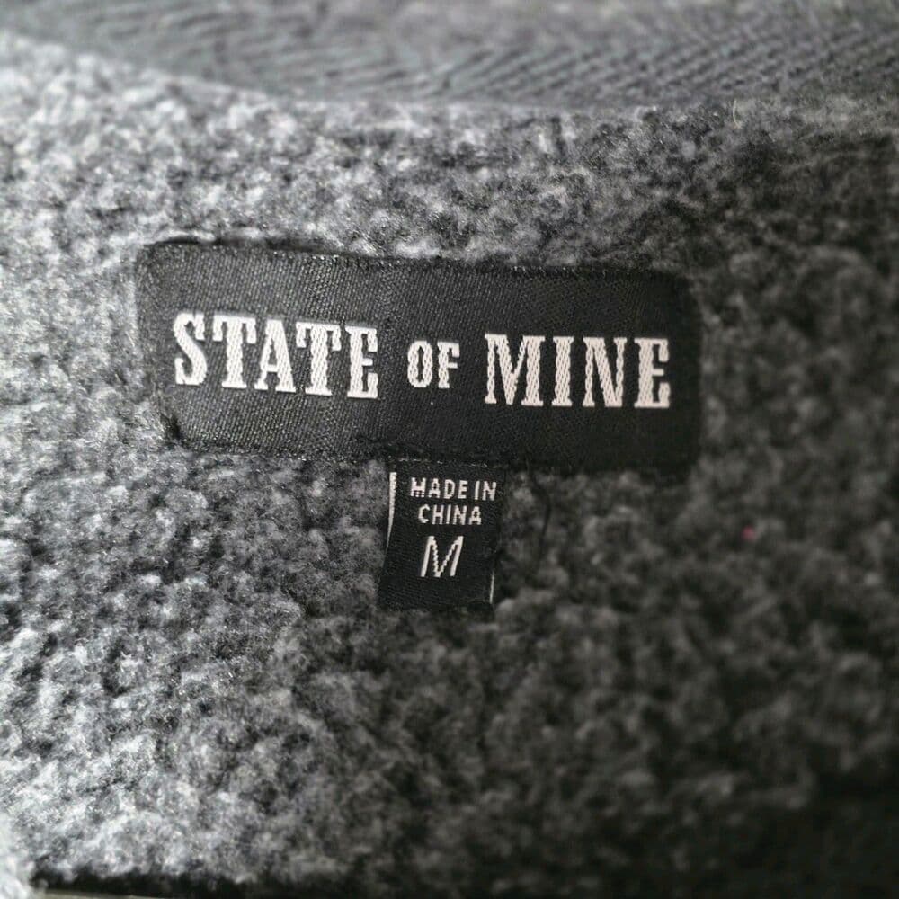 State Of Mine‎ Oklahoma Unisex XL Gray Fleece Hoodie - Thumbnail 2