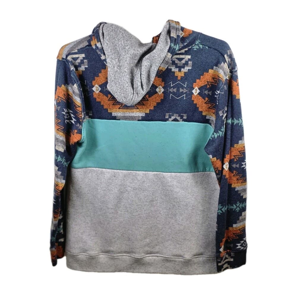 Depart West Men’s XL Multicolored Aztec Long Sleeve Hoodie - Thumbnail 5