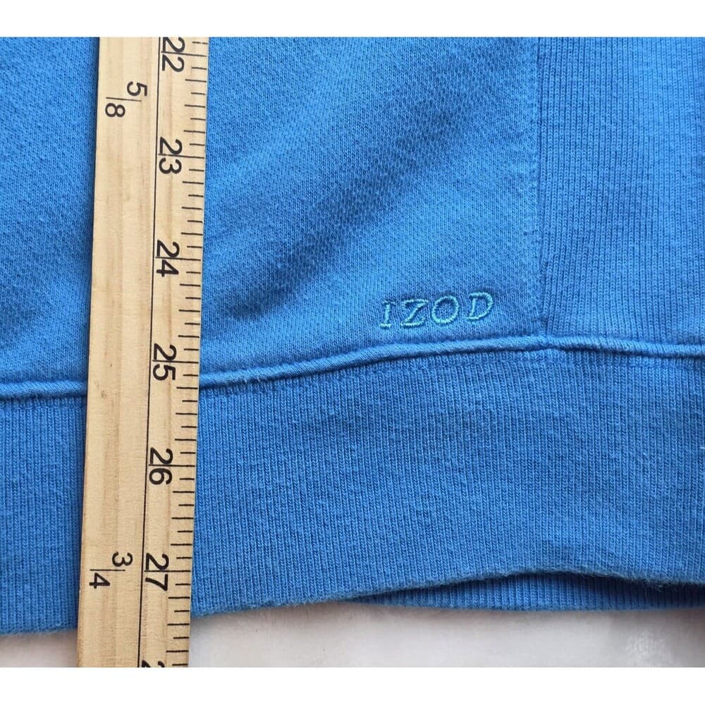 Izod Mens XL Light Blue‎ V-Neck Pullover Performx Sweatshirt - Thumbnail 8