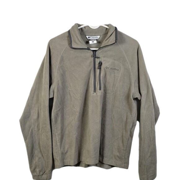 Columbia Fleece Men's Large Gray‎ 1/2 Zip Pullover - Thumbnail 10