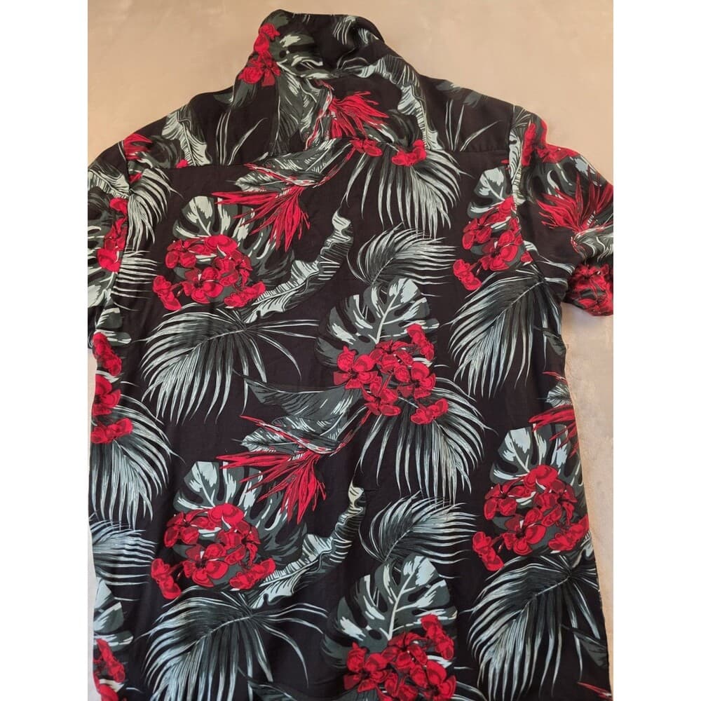 Denim & Flower Men's Large‎ Ricky Singh Floral Paisley Short Sleeve Shirt - Thumbnail 4