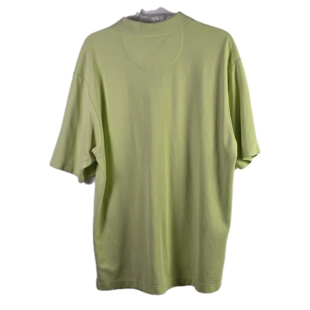 Tommy Bahama Men's Large Lime Green Short Sleeve Polo Golf Shirt - Thumbnail 8