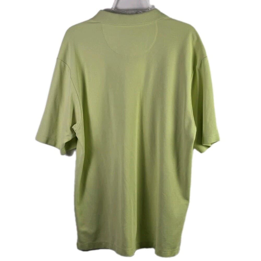 Tommy Bahama Men's Large Lime Green Short Sleeve Polo Golf Shirt - Thumbnail 7