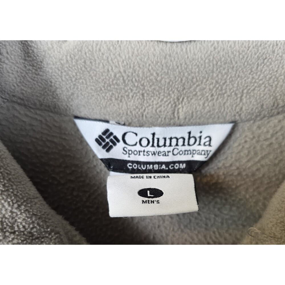 Columbia Fleece Men's Large Gray‎ 1/2 Zip Pullover - Thumbnail 2