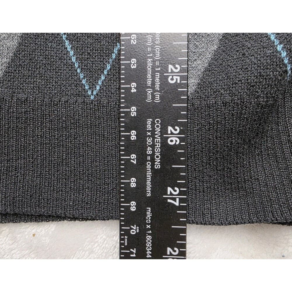 Sovereign Code Men's Large Black Multicolored Checkered Sweater - Thumbnail 7