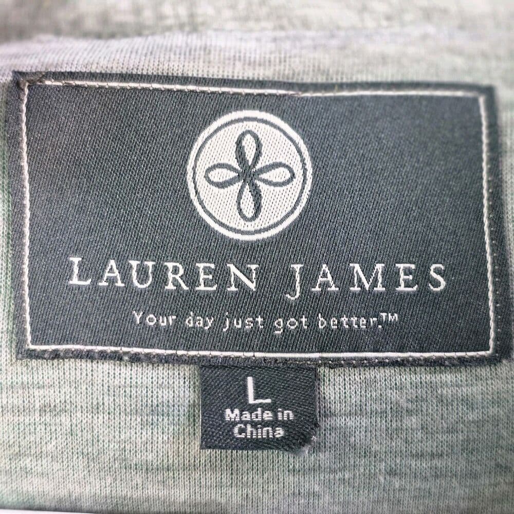 Lauren James Women's Large Aqua 1/2 Zip Pullover - Thumbnail 2