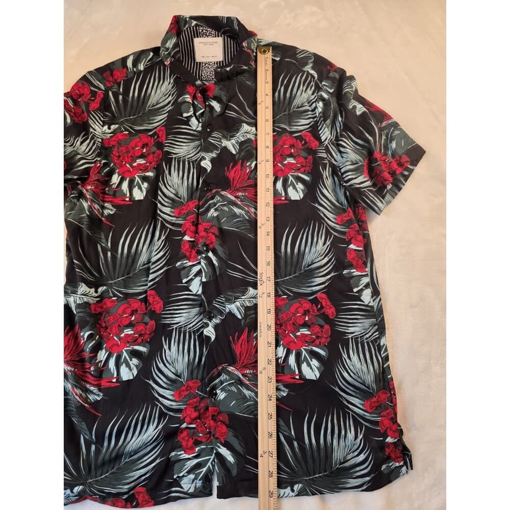 Denim & Flower Men's Large‎ Ricky Singh Floral Paisley Short Sleeve Shirt - Thumbnail 5