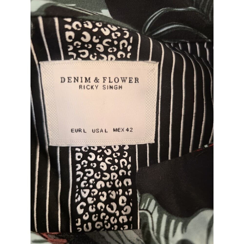 Denim & Flower Men's Large‎ Ricky Singh Floral Paisley Short Sleeve Shirt - Thumbnail 2