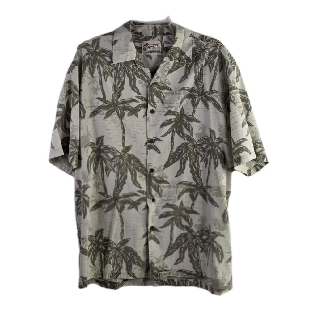 Thumbs Up Mens XL Hawaiian Floral Short Sleeve Button Down Shirt - Thumbnail 8