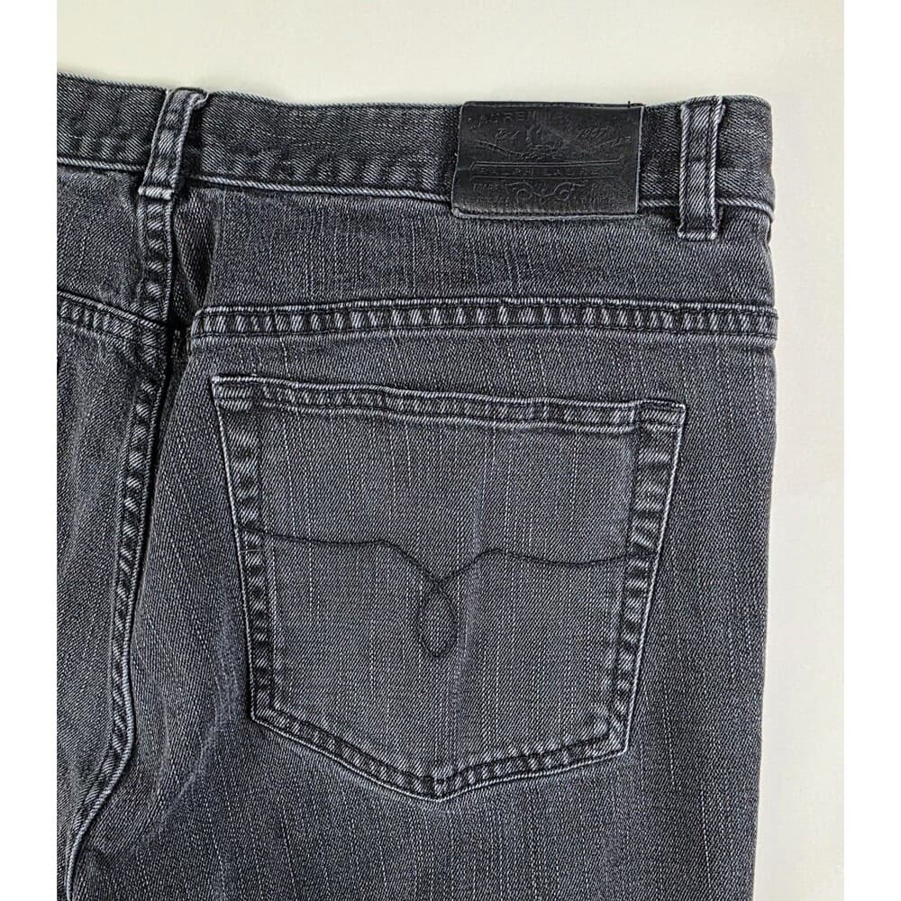 Lauren Ralph Lauren Women's Sz‎ 12 Classic Bootcut Black Denim Jeans - Thumbnail 4