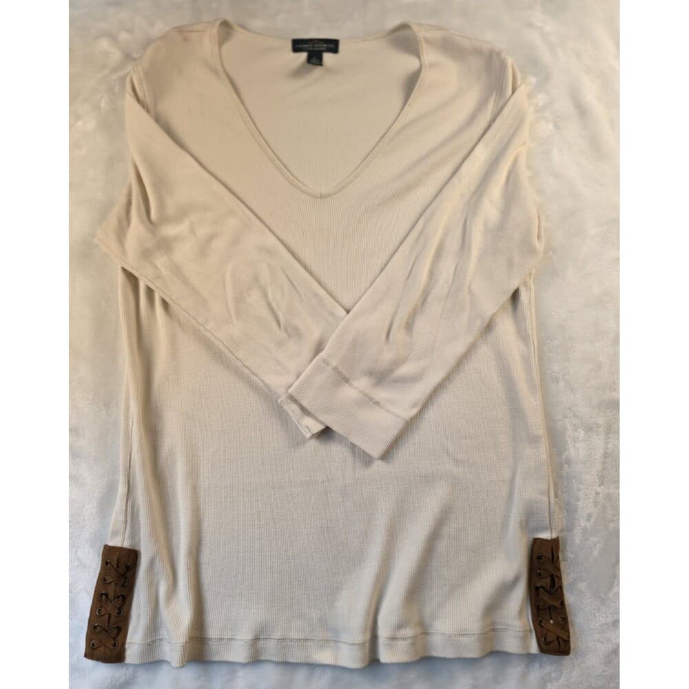Lauren Ralph Lauren Women's Large‎ Cream Top - Thumbnail 2