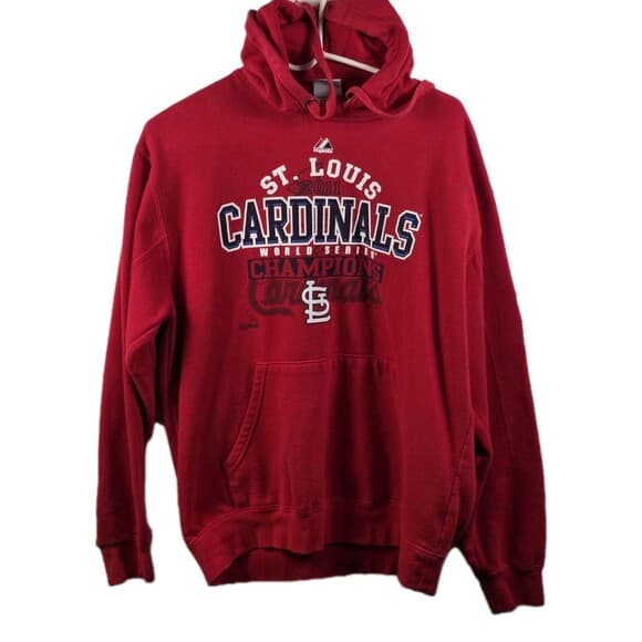 Majestic Men's XL St. Louis Cardinals 2011 World‎ Series Champions Hoodie - Thumbnail 8