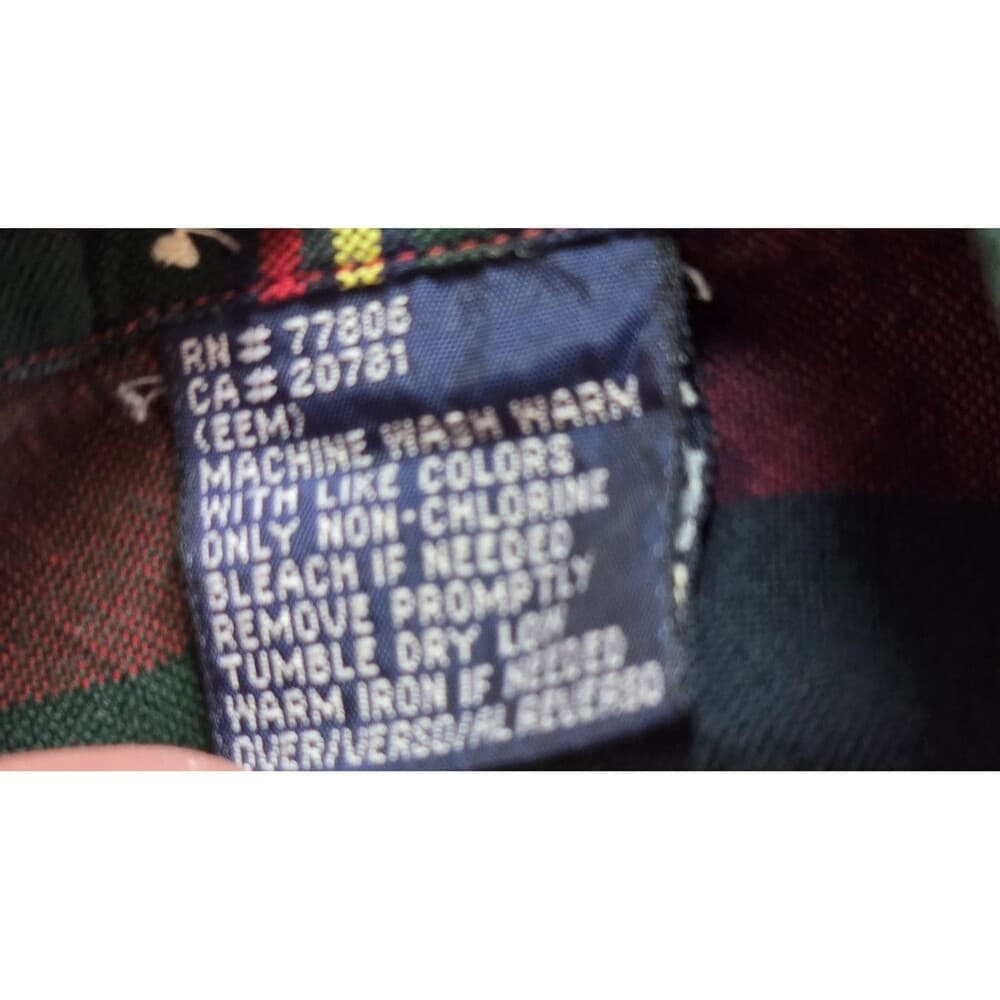 Vintage Tommy Hilfiger‎ Men's XL Blue Plaid Long Sleeve Shirt - Thumbnail 3