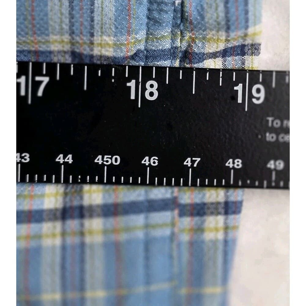 Columbia Men's Large Blue Plaid Omni Bay Titanium Long Sleeve Button Down Shirt - Thumbnail 9