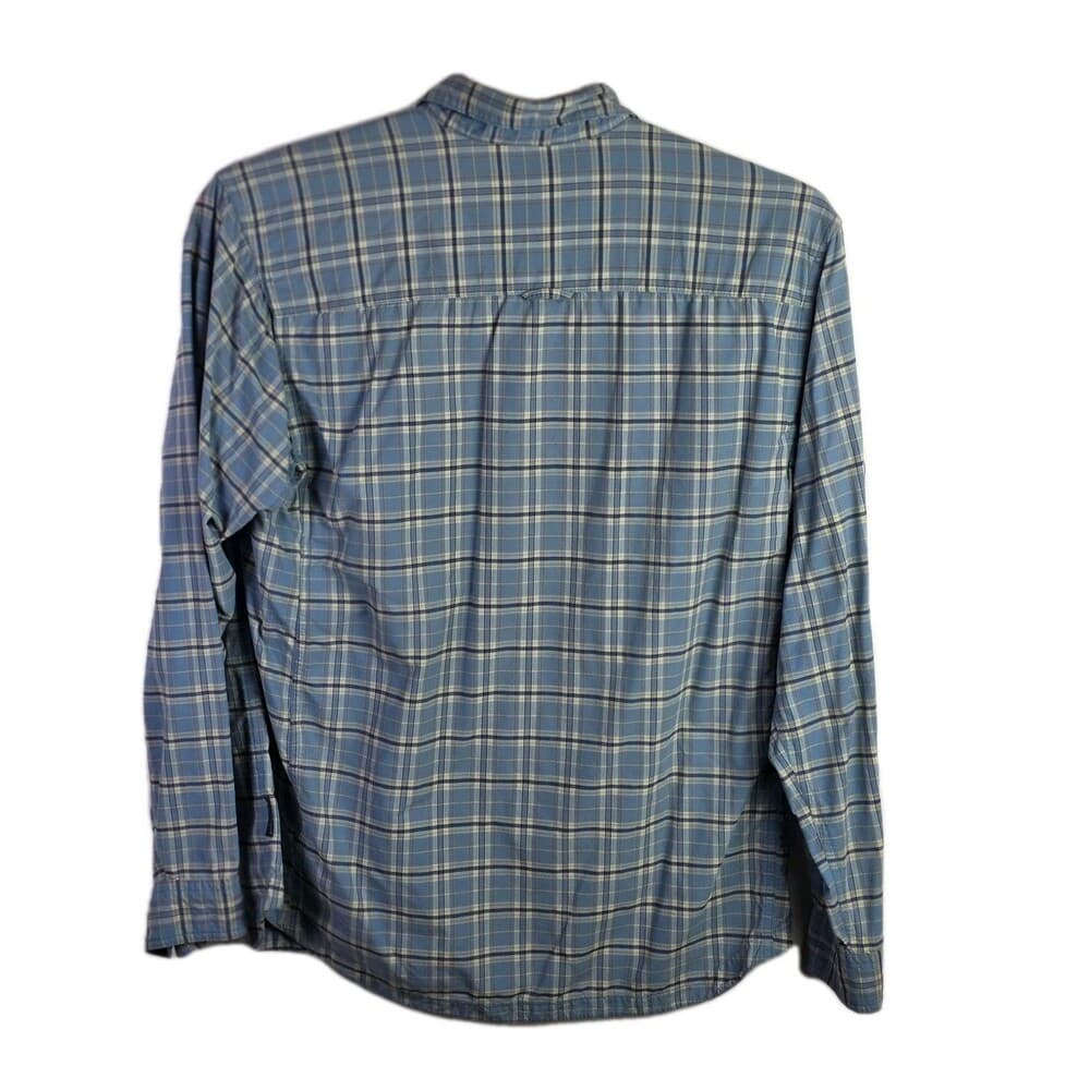 Columbia Men's Large Blue Plaid Omni Bay Titanium Long Sleeve Button Down Shirt - Thumbnail 10