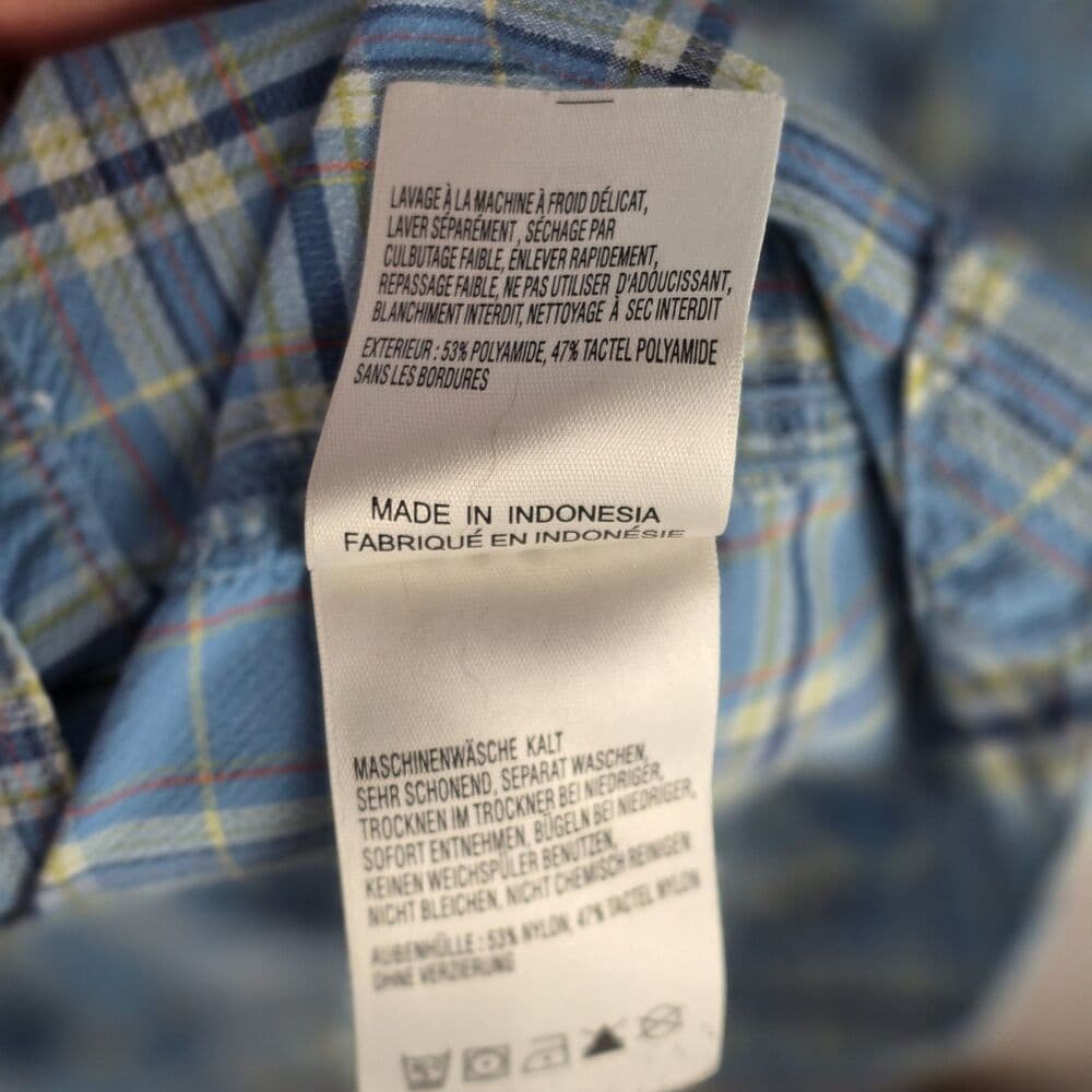 Columbia Men's Large Blue Plaid Omni Bay Titanium Long Sleeve Button Down Shirt - Thumbnail 5