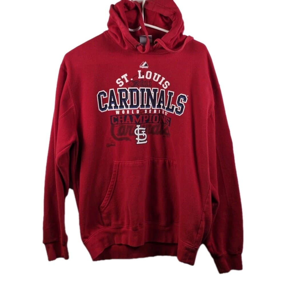 Majestic Men's XL St. Louis Cardinals 2011 World‎ Series Champions Hoodie - Thumbnail 7
