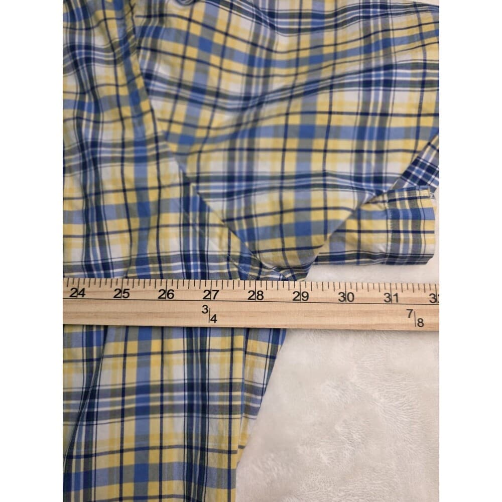 Polo Ralph Lauren Shirt Mens XXL Blue / Yellow Plaid Short‎ Sleeve Shirt - Thumbnail 4