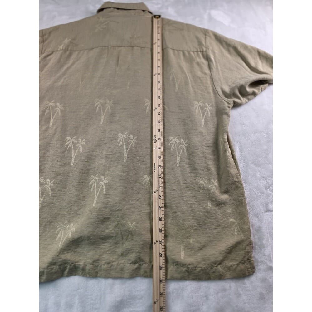 Tiki Classic‎ 100% Silk SZ Large Embroidered Palm Tree Hawaiian Shirt - Thumbnail 6