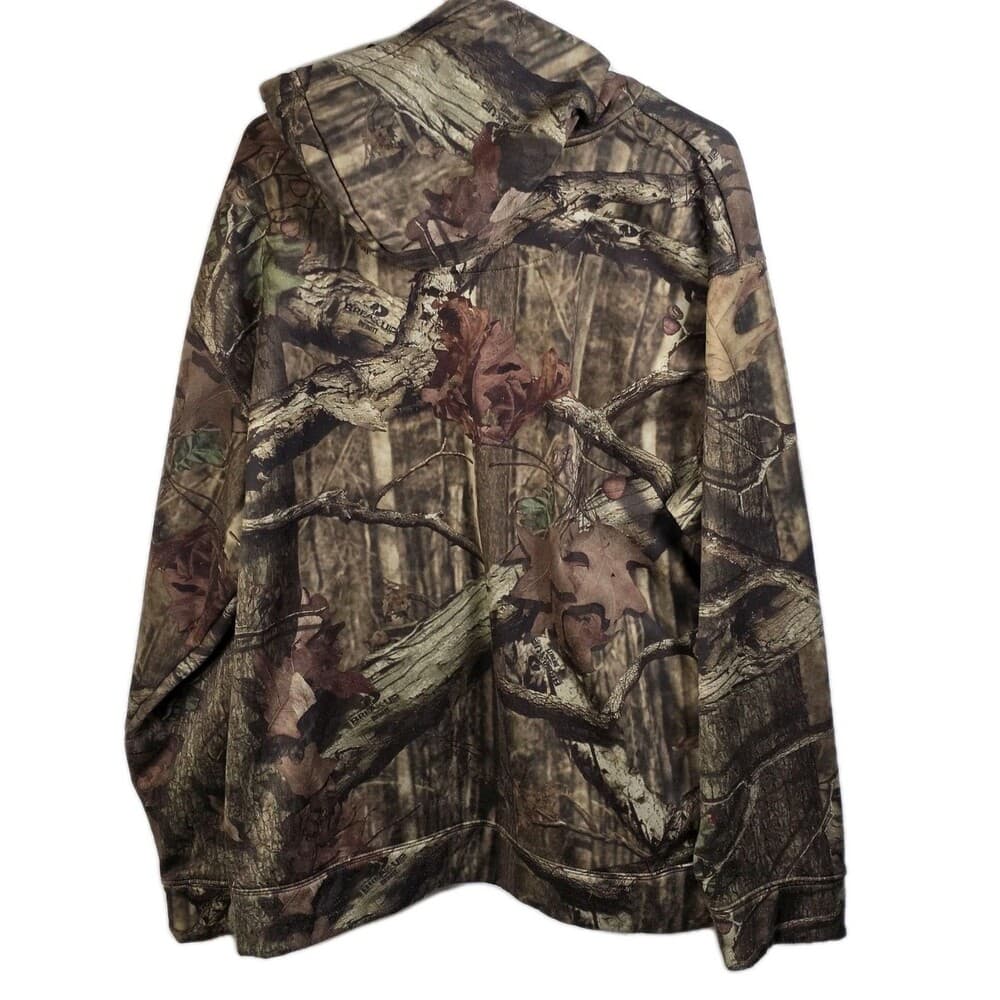Vintage Mossy Oak Mens XXL Distressed Camouflage Hoodie * Missing Tag * - Thumbnail 4