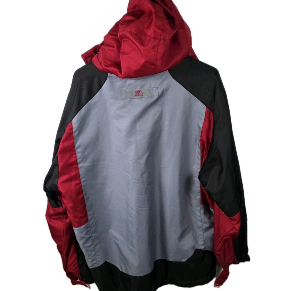 Vintage Starter‎ Men's Medium Red / Black Puffer Jacket - Thumbnail 7