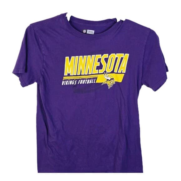 Team Apparel‎ Minnesota Vikings Men's Medium Purple Short Sleeve T-Shirt - Thumbnail 8