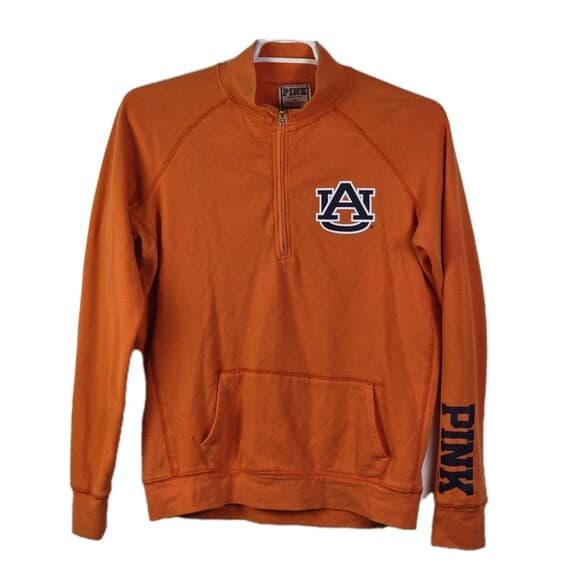 Victoria's Secret Pink Women's Large Orange Auburn University Sweatshirt - Thumbnail 8