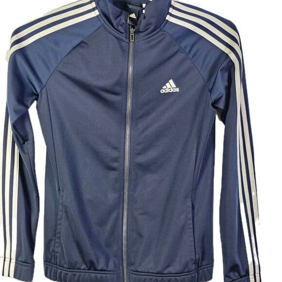 Adidas Women's Small Blue & White Full Zip Jacket - Thumbnail 8