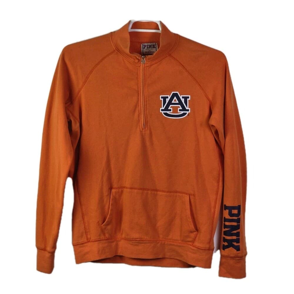 Victoria's Secret Pink Women's Large Orange Auburn University Sweatshirt - Thumbnail 7