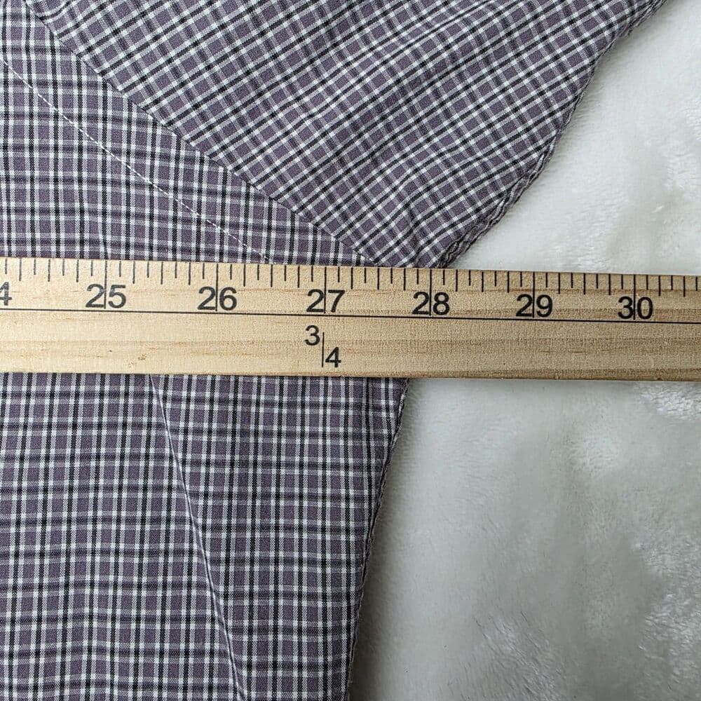 Polo Ralph Lauren Yarmouth Men’s‎ 17.5-34/35 Gray Glen Plaid Button Up Shirt - Thumbnail 3