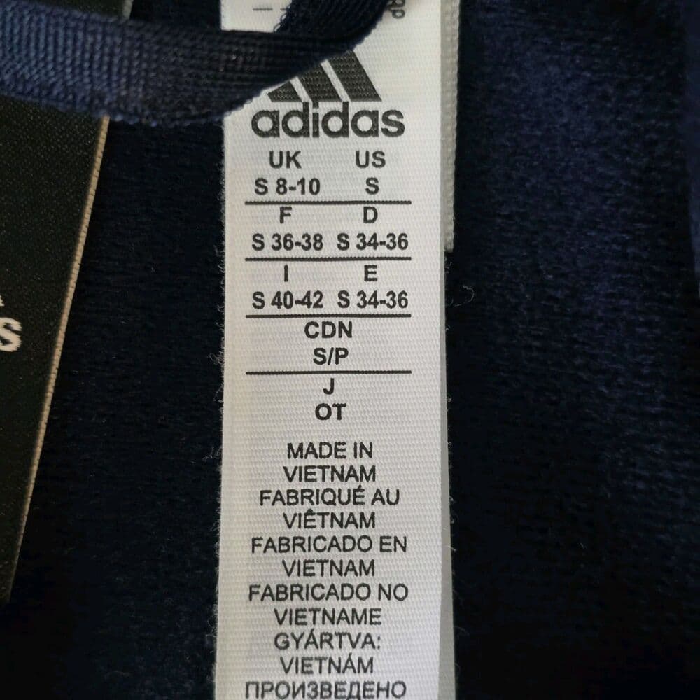 Adidas Women's Small Blue & White Full Zip Jacket - Thumbnail 2