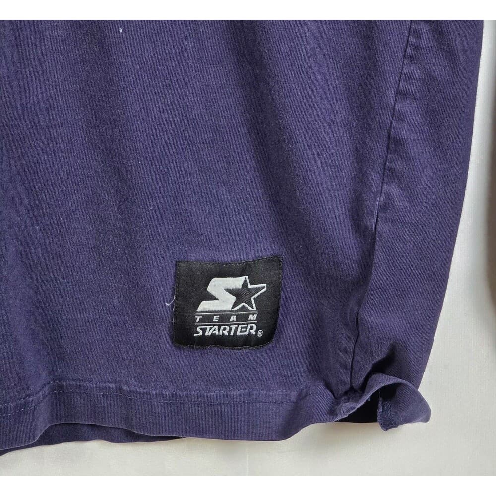 Vintage Michigan Wolverines Starter‎ XL Blue Long Sleeve Sweatshirt - Thumbnail 2