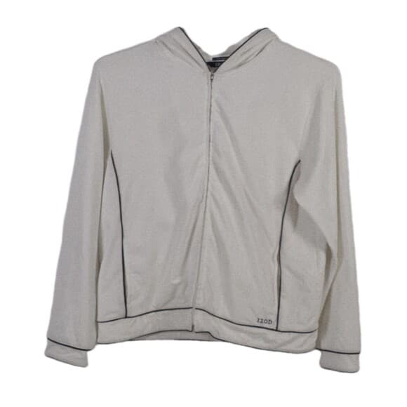 IZOD Woman’s Large Stretch White Full Zip‎ Hoodie - Thumbnail 8