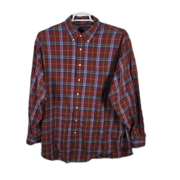 Daniel Cremieux Men's XL Multicolor Flannel Plaid‎ Long Sleeve Shirt - Thumbnail 9