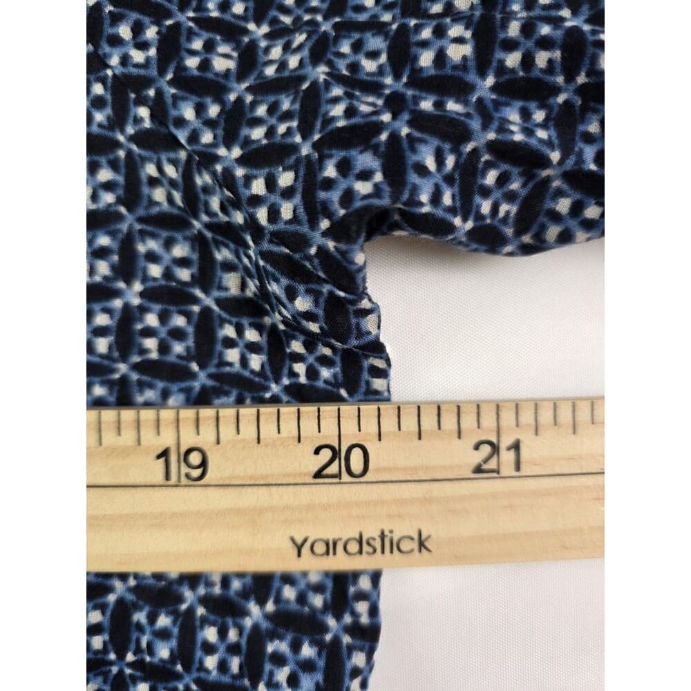 Michael Kors Size Small‎ Blue & White Long Sleeve Blouse - Thumbnail 5