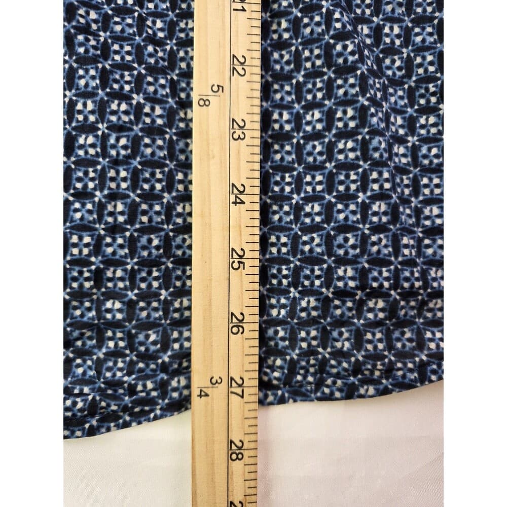 Michael Kors Size Small‎ Blue & White Long Sleeve Blouse - Thumbnail 6