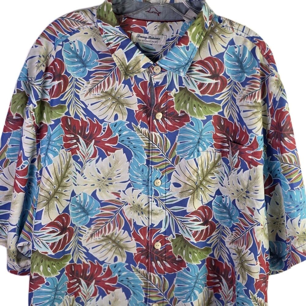 Tommy Bahama Men’s XXXL Hawaiian Tropical Multicolored Short Sleeve Shirt - Thumbnail 2