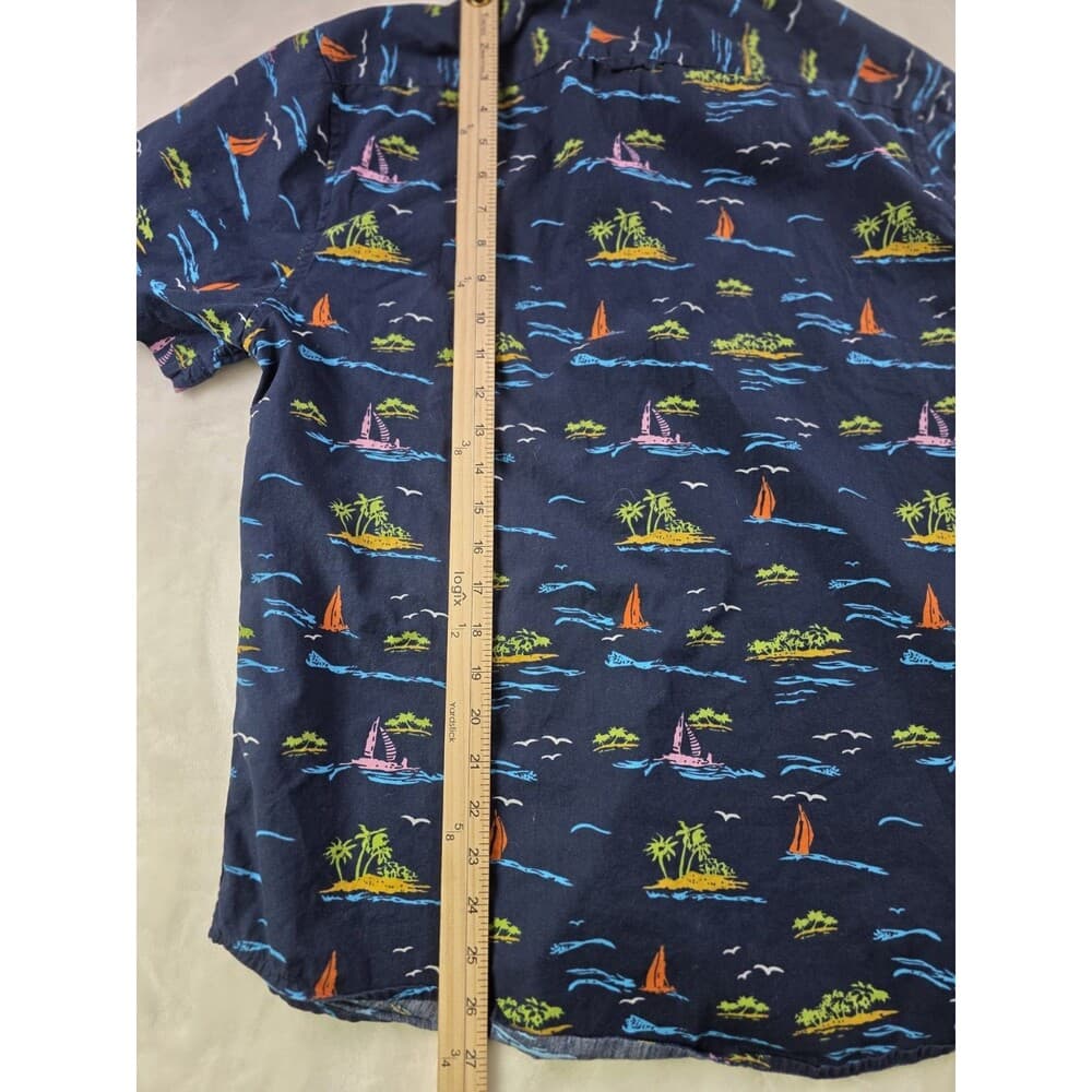 Denim &‎ Flower Mens Large Ricky Singh Blue Slim Fit Button Up Shirt - Thumbnail 2