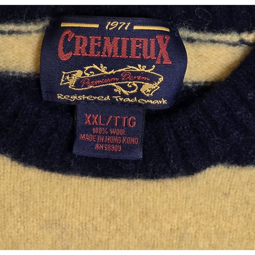 Daniel Cremieux Signature Collection Blue Striped Sweater ‎ XXL /TTG With Flaws - Thumbnail 2