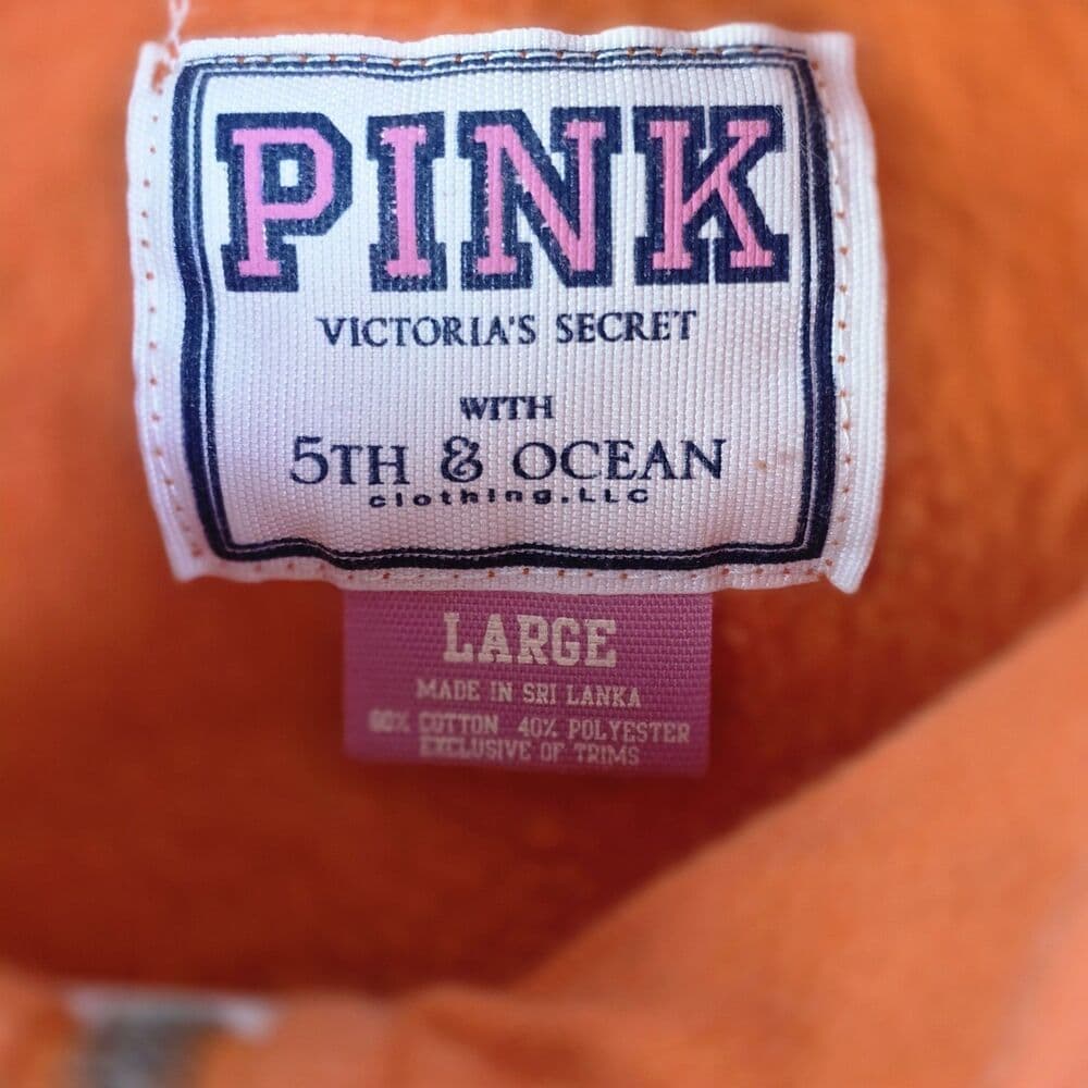 Victoria's Secret Pink Women's Large Orange Auburn University Sweatshirt - Thumbnail 3