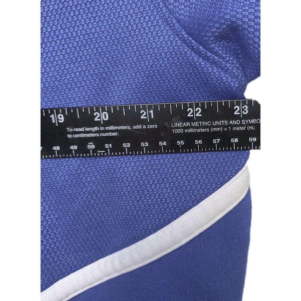 Vintage Under Armour Men's Large Royal Blue Long Sleeve Hoodie - Thumbnail 4