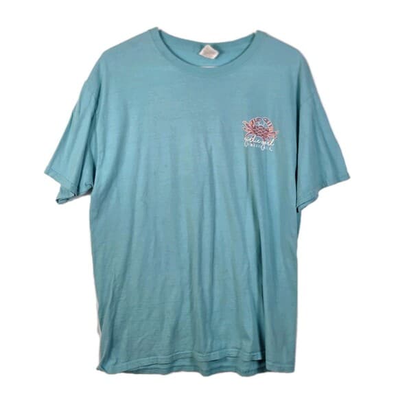 Girle Girl's Women's Large Teal "Crabby‎ Attitudes" T- Shirt - Thumbnail 9
