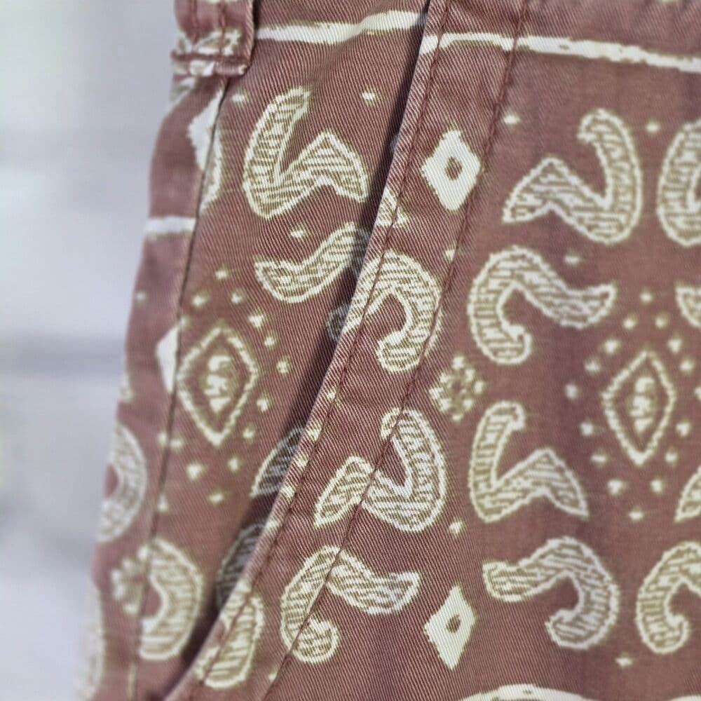 American Rag Men's 29" Brown Paisley Cargo Shorts - Thumbnail 3