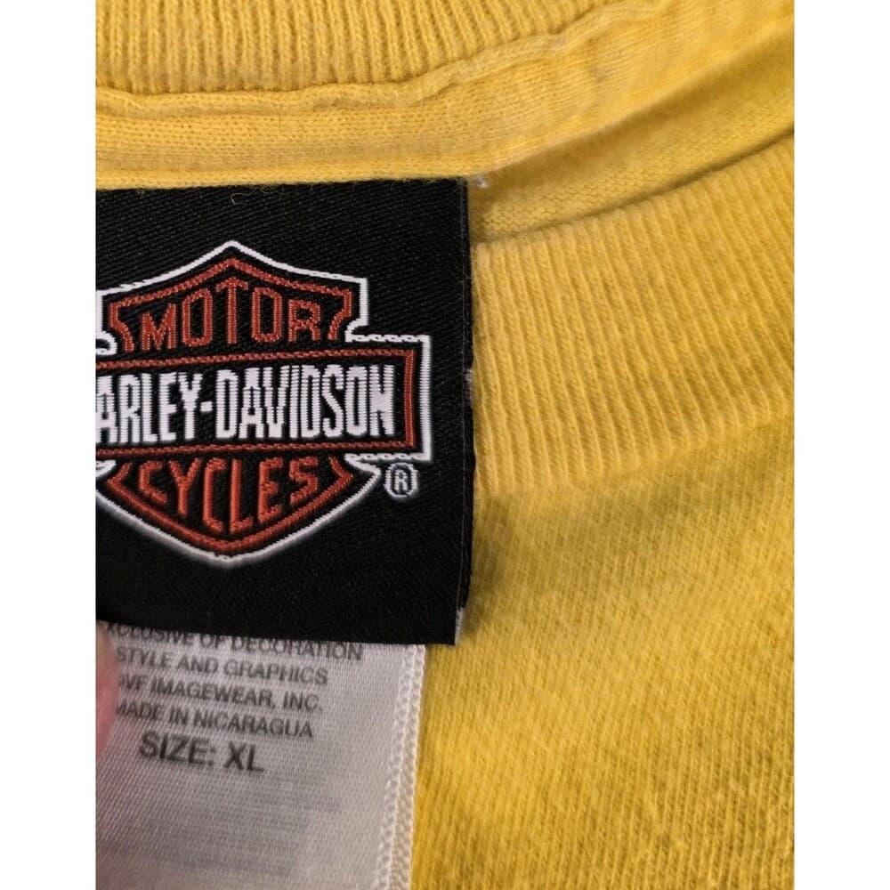 Harley Davidson New Port Richey Florida 2016‎ Yellow Shirt Size XL - Thumbnail 2